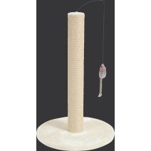 Poteau à griffer pour chat L 32 x p 32 x h 48 cm Beige